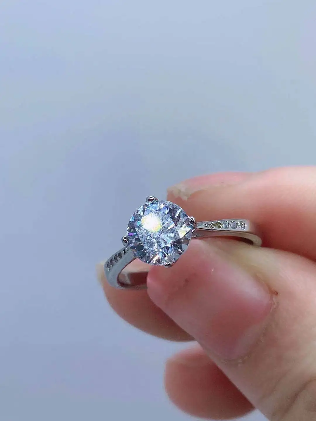 

Boutique zircon adjustable ring suitable for marriage proposal engagement wedding couple ring gift zircon diamond ring