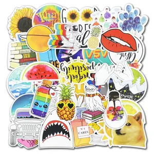 53 шт милые Мультяшные защитный блоки для мебели, Vsco наклейки для ноутбука гидро фляга Телефон Чехол Чемодан Водонепроницаемый виниловые наклейки пакет для детей подростков Vsco для девочек