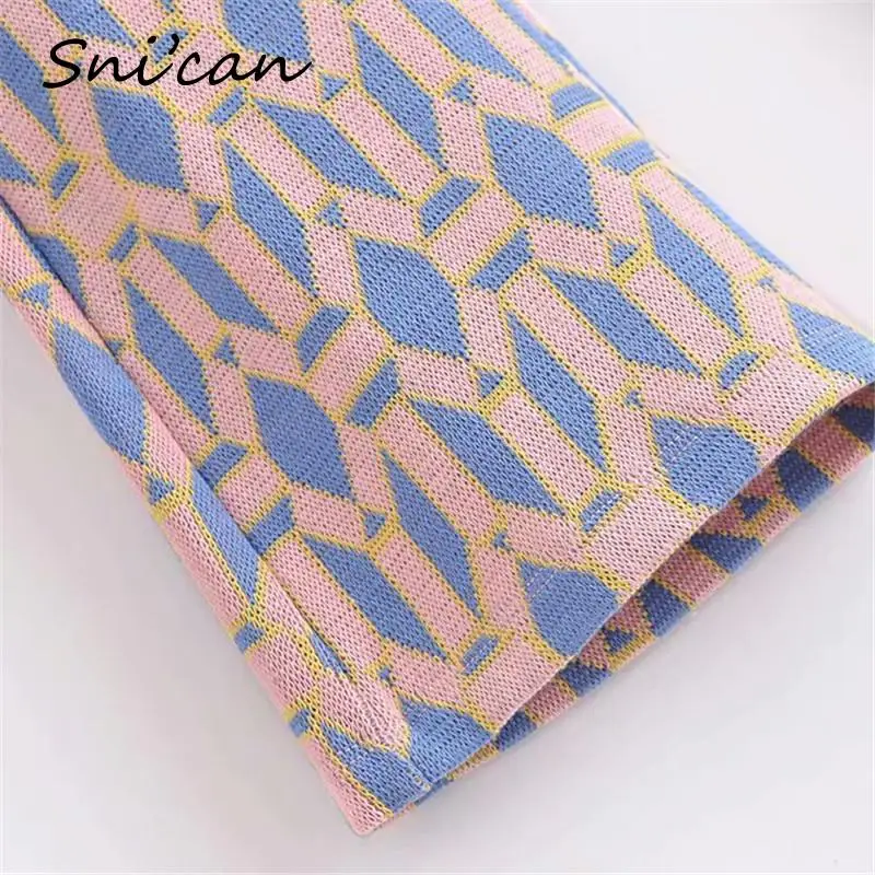 Женские трикотажные брюки Za Длинные повседневные в клетку винтажные штаны на