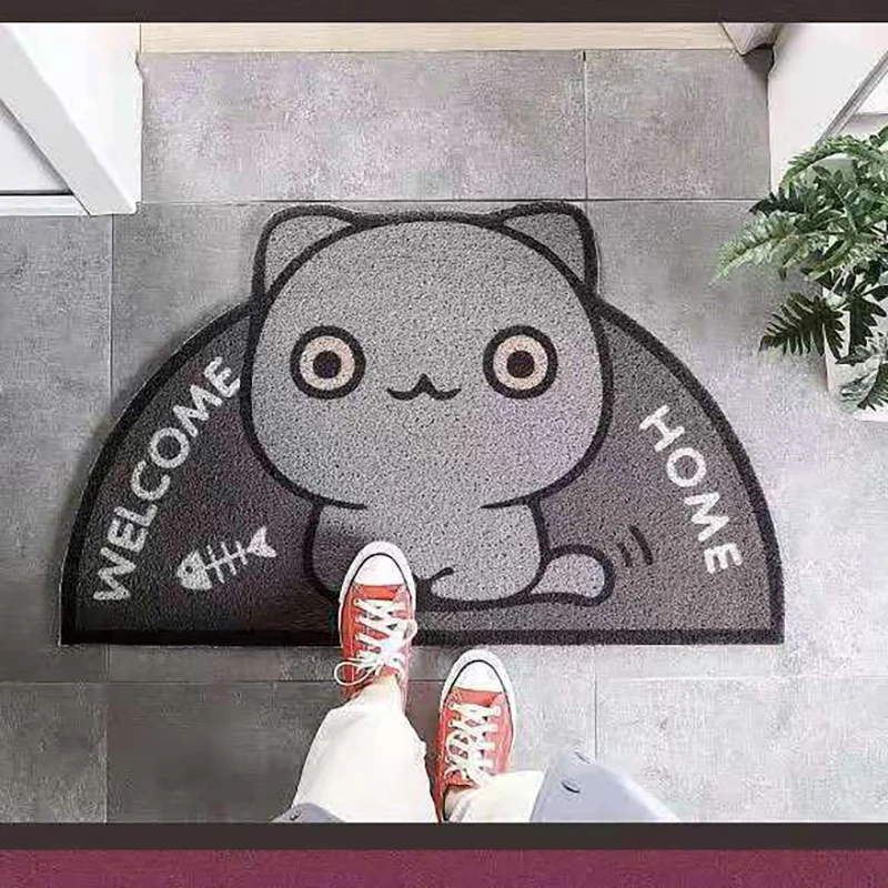 semicircle cartoon animals pvc carpets doormats rugs for home bathroom living room entrance door floor stair hallway non slip free global shipping