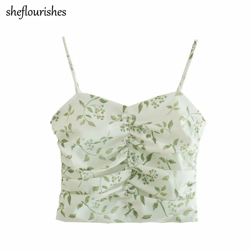 

Топ женский летний на бретельках, без рукавов, с принтом