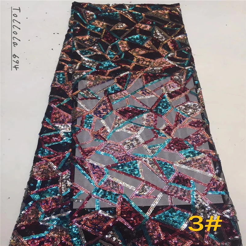 2019 высококачественные африканские блестки кружева ткань французская сетчатая