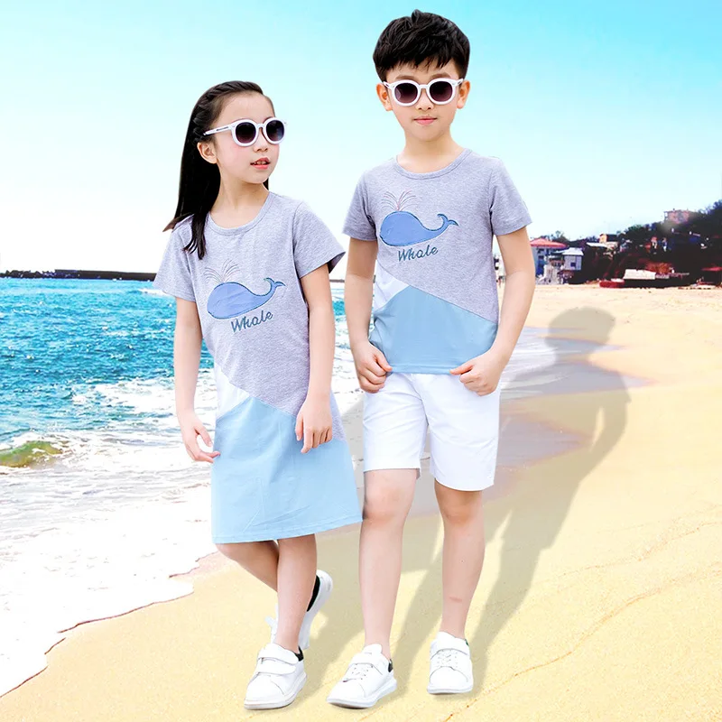 Летние одинаковые комплекты для семьи Одежда мамы и дочки праздник Приморский