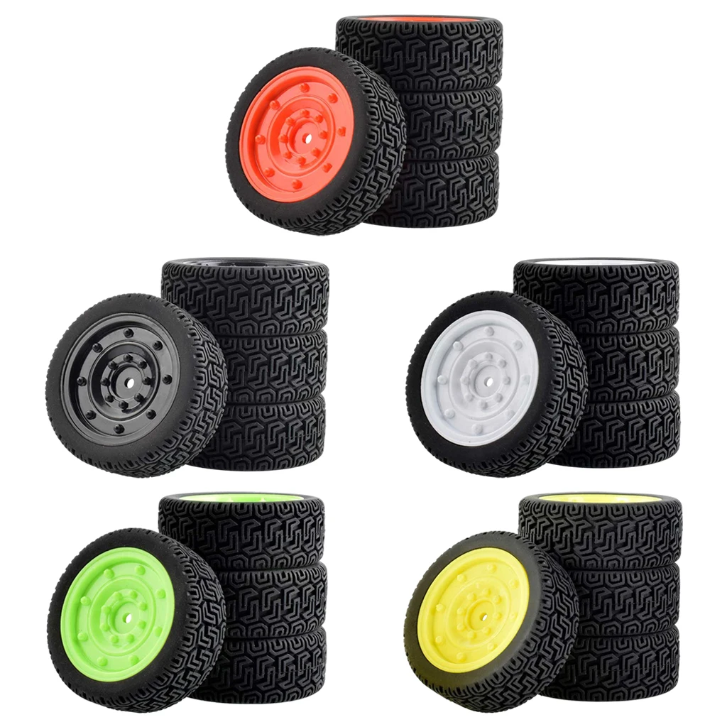 

4x Tires Hubs for Wltoys 144001 1/10 RC Car Buggy Truck Model Accessory