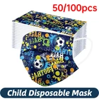 Маска одноразовая детская из нетканого материала, с 3-слойным ушным крючком, 50100 шт.