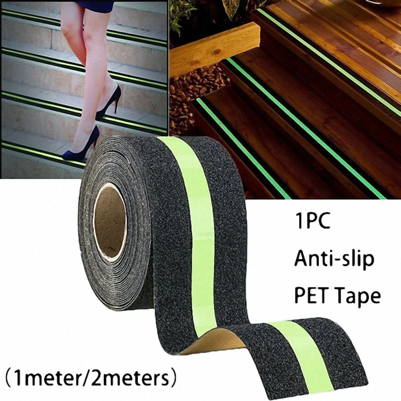 

50MM*1M/2M Luminous Anti Slip Tape Glow In The Dark Warning Waterproof Anti-Fouling PET Sticker Home Decoration