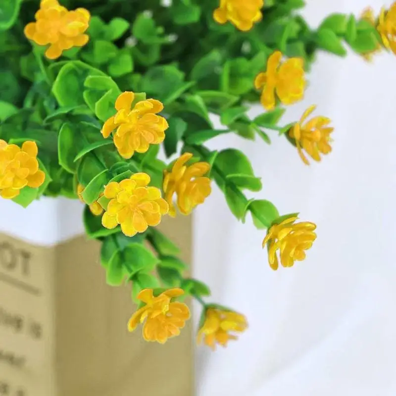 Эвкалипта Моделирование Букет маленький Лотос Искусственные цветы на открытом