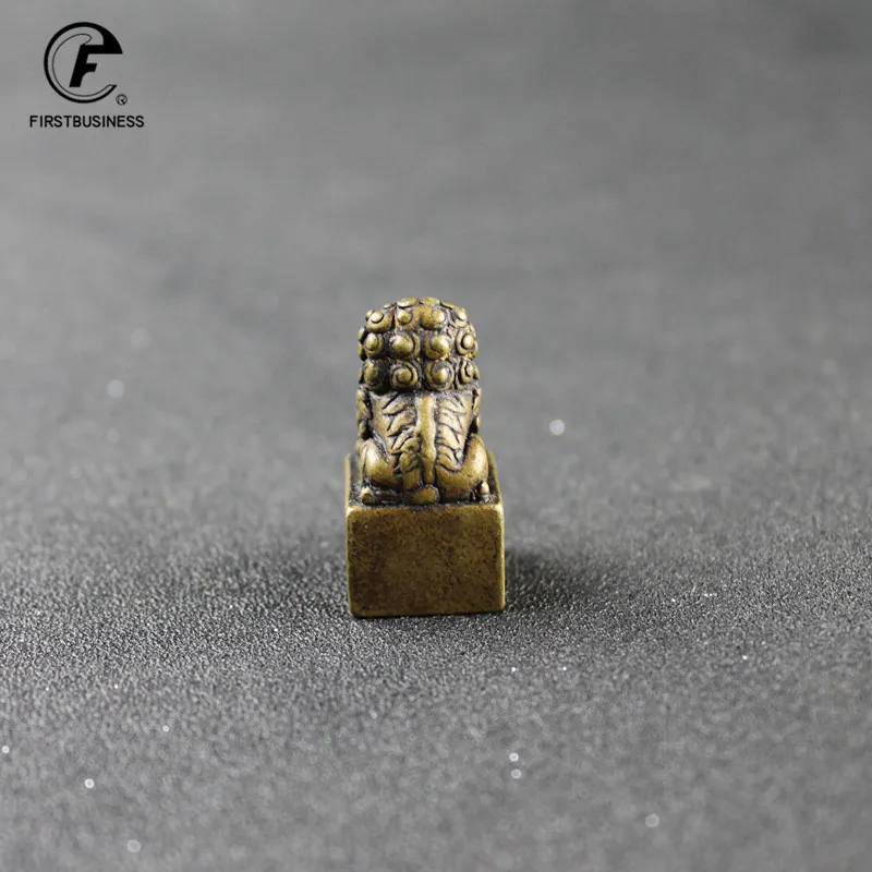 Статуэтка маленького льва фэн-шуй из твердой чистой латуни украшения для дома