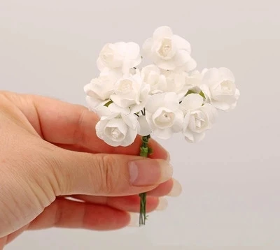 Искусственные мини аксессуары Букет бумажных цветов миниатюрные розы Калла