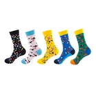 Сезон весна-осень; Носки для женщин Цвет Фул смешные носки хлопковые дышащие носки женские носки для девочек милые Цвет женские носки ЕС Размеры; Большие размеры 35-43