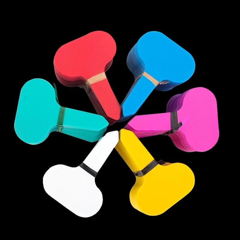 

100PCS Colorful Plant Markers Garden Bonsai Succulent Seedings Tags Sign PVC Gardening Labels Stake on Soil Paint Sticks