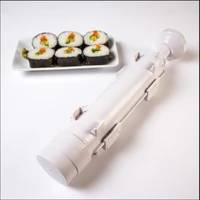 white sushi machine roller rice mold bazooka vegetable meat roll tool diy sushi maker kitchen tool cooking family rice ball hand