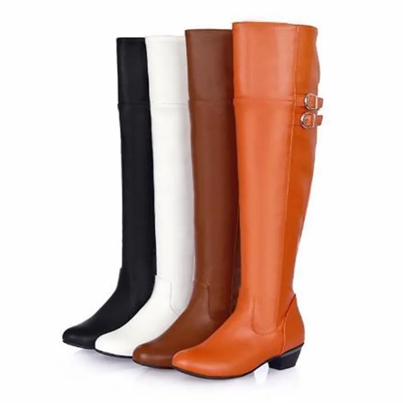 

2022 Autumn And Winter New Female Boots Mid-Heel Side Zipper High Boots Wild Fashion Solid Color Fashion Boots Knight Boots