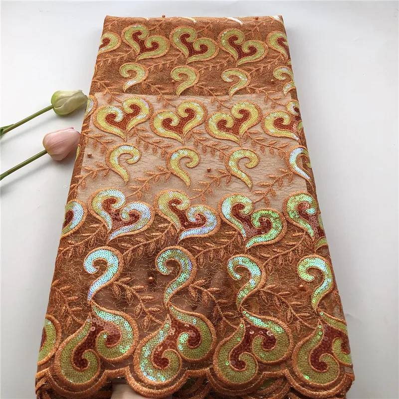 Африканская кружевная органза с блестками новинка 2019 французская сетчатая ткань