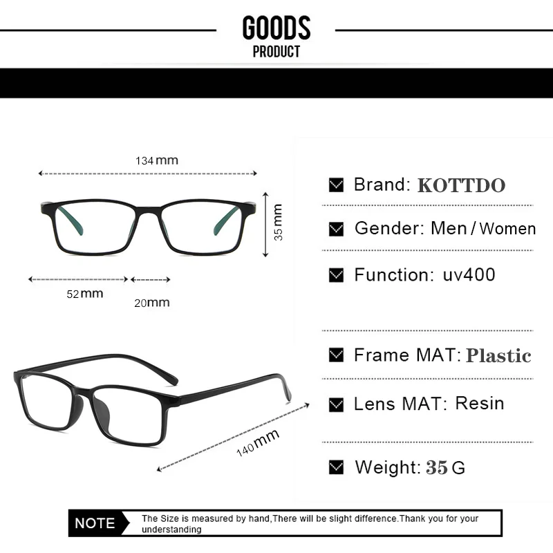 KOTTDO винтажные квадратные оправы для очков по рецепту мужчин модная классическая