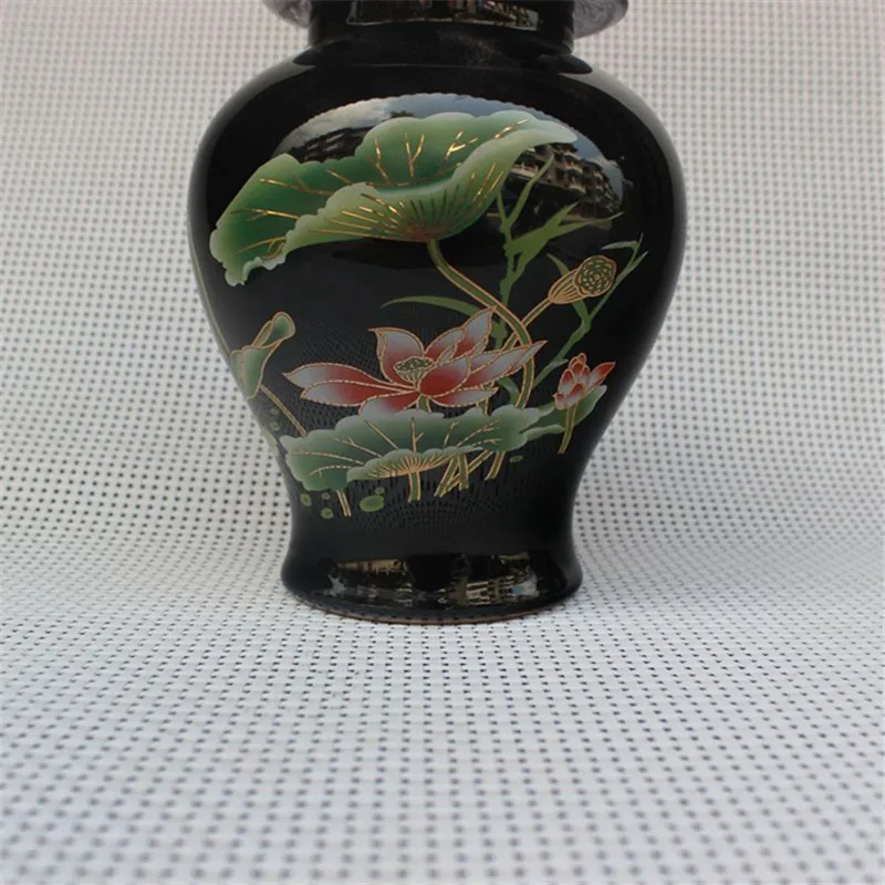 Керамический Лотос горшок черный цветок лотоса верхний для хранения | Дом и сад