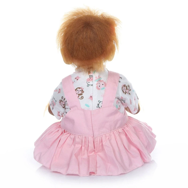 

20.5 inch Reborn Baby Dolls Lovely Monkey Doll Soft Silicone Cotton Body Toys L5YF