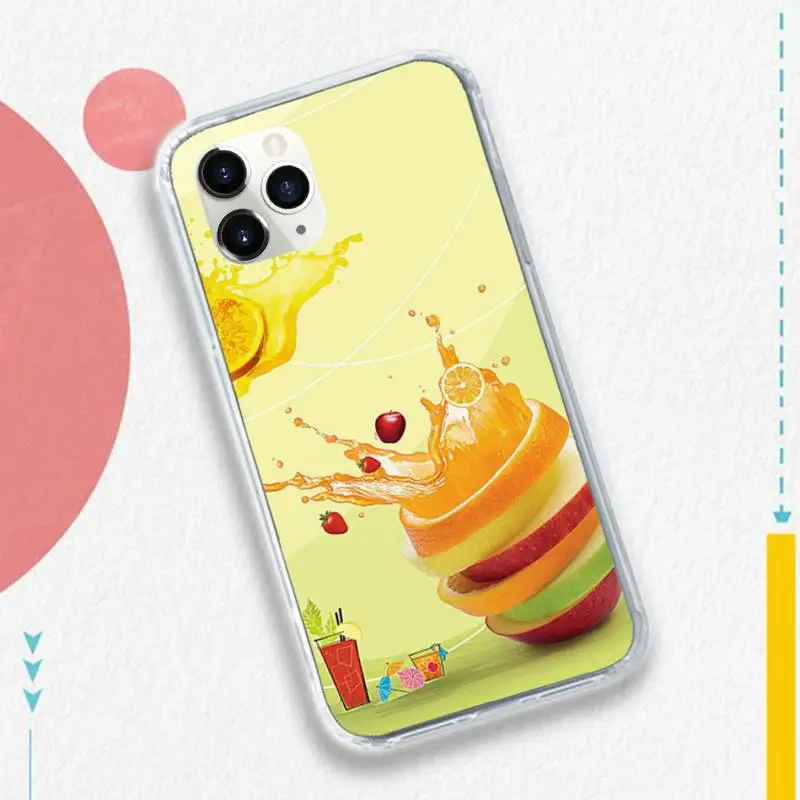 

Dancing fruit strawberry banana orange Phone Case Transparent soft For iphone 5 5c se 6 6s 7 8 11 12 plus mini x xs xr pro max