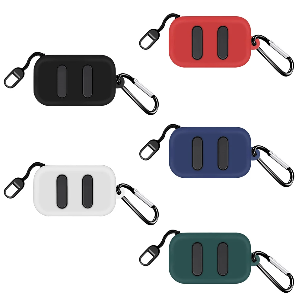 Противоударный силиконовый чехол для наушников с карабином | Электроника