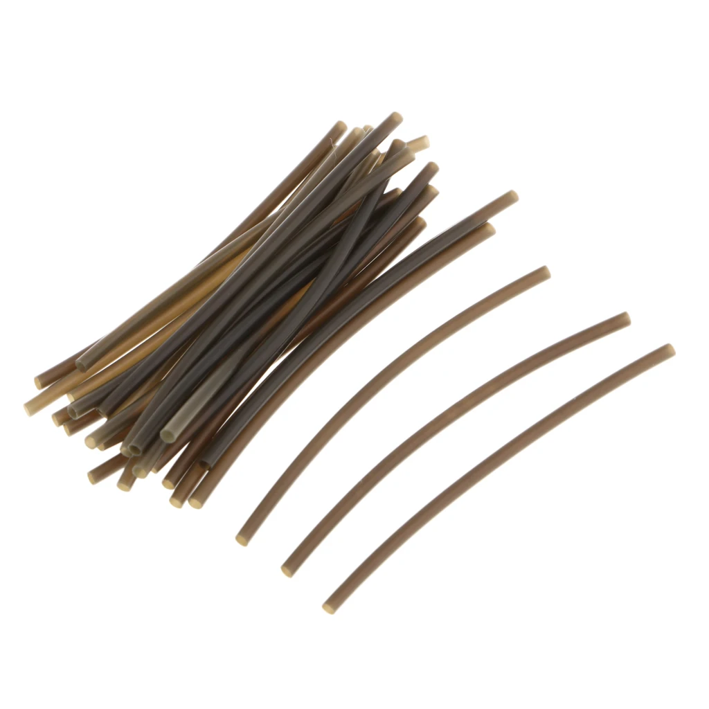 

25 pcs Soft Rubber Anti Hook Sleeves Aligner Tubes Carp Fishing Rig Terminal Connector Clip Fishing Rig Tubes