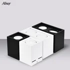 Квадратные приглушаемые светодиодные светильники с поверхностным креплением, Светодиодная потолочная лампа 10 Вт 20 Вт, светодиодные точечные светильники теплогохолодного белого света, внутреннее освещение