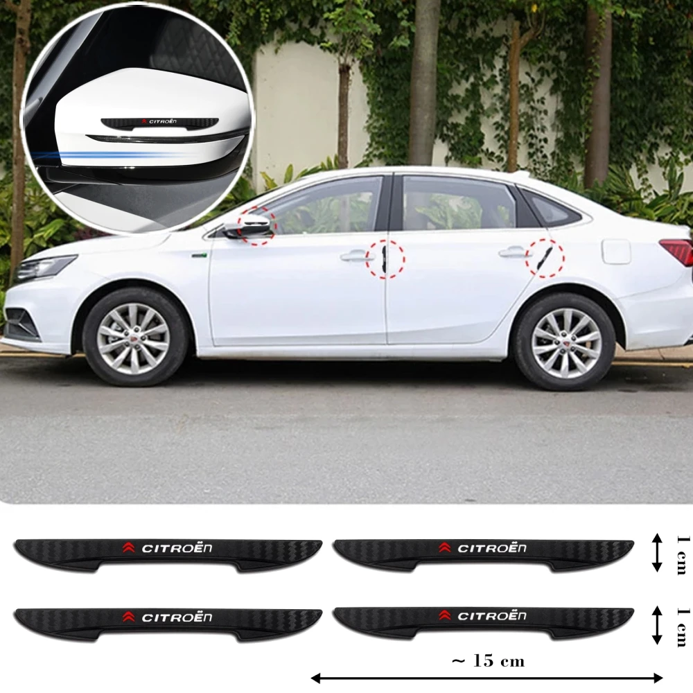 

4Pcs Car Styling Door Bumper Strip Guards Side Protector Anti-Collision Sticker For Citroen C4 C1 C5 C3 C6 C8 DS C-ELYSEE VTS