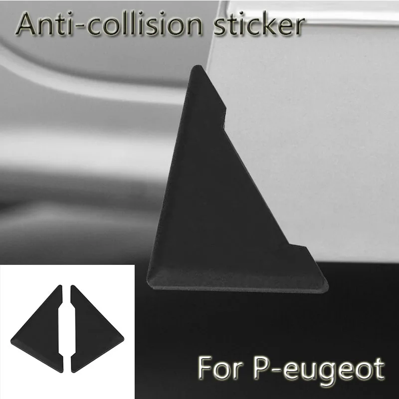 

2pcs silicone car door corner cover anti-collision stickers for Peugeot 308 408 508 RCZ 208 3008 2008 Car Accessories Oem