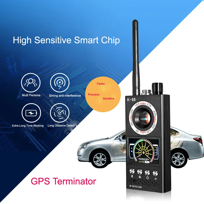 Радиочастотный сканер K68 Pro беспроводной GSM трекер для обнаружения сигналов и