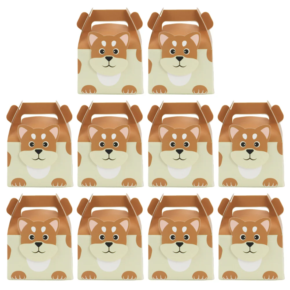 

10 шт. мультяшный чехол для конфет, коробка для печенья, портативный чехол с рисунком животных, коробки для конфет