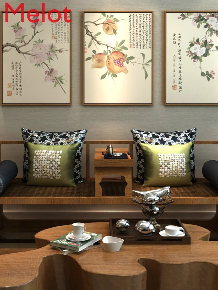 

New Chinese Ink Painting Living Room Decoration Study Hallway Flower Plum Blossoms OrchidsBambooTripleTraditionalChinesePainting