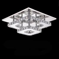 new square crystal led chandeliers high power 36w led lamps living room chandelier stainless steel led lustre light chandelier
