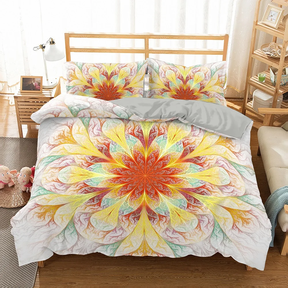 

Flower Pattern Duvet Cover Luxury Bedding Set Quilt Covers 2/3PCS Queen King Single Double Twin Full Size For Bedroom Decoration