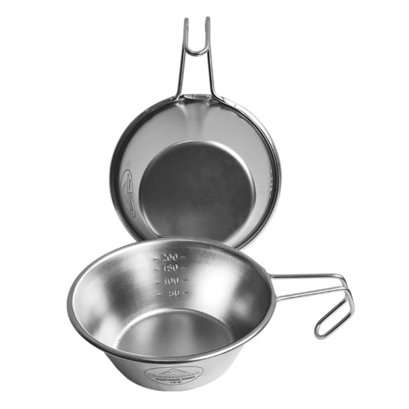 Портативная кухонная утварь из нержавеющей стали 304 чаша для пикника чашка