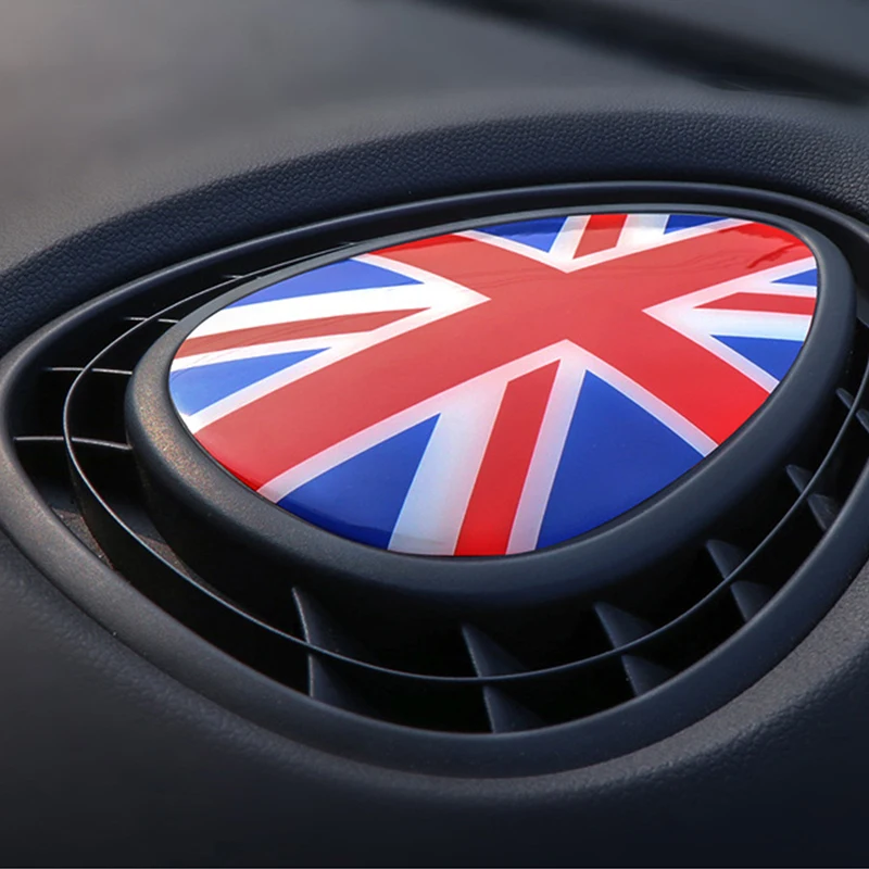 

Автомобильная Центральная приборная панель Union Jack ABS, крышка для воздуховыпускного отверстия, для BMW MINI COOPER One S F54 F55 F56, автомобильные аксессу...