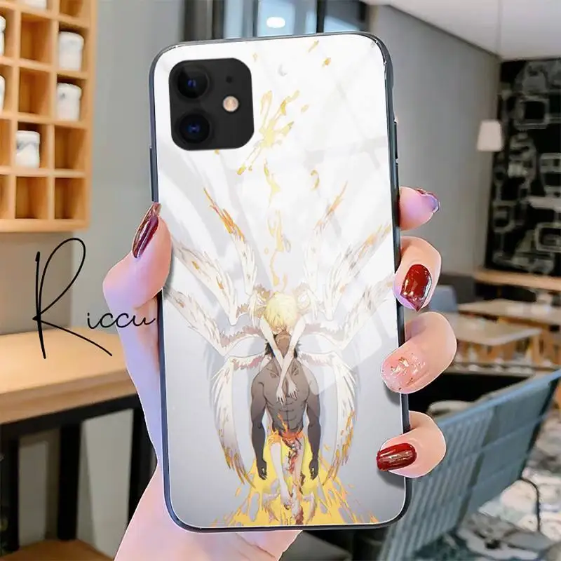 

Angel devil wings Phone Case Tempered Glass For iPhone 11 Pro XR XS MAX 8 X 7 6S 6 Plus SE 2020 12 Pro Max Mini case