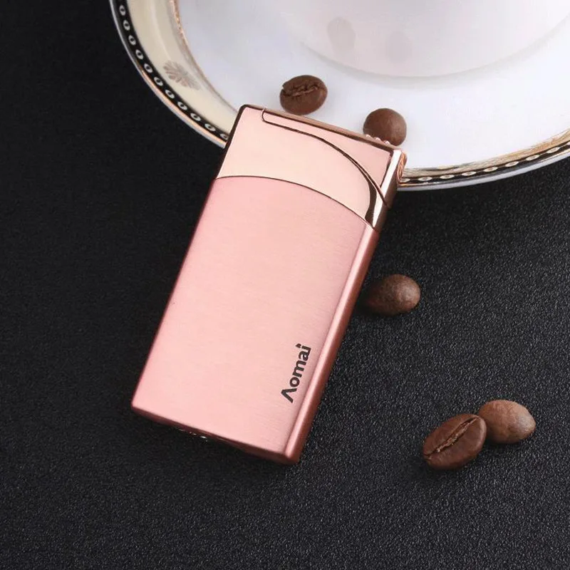 

Red Torch Metal Windproof Lighter Lightweight Easy To Carry Cigarette Lighter Butane Gas Smoking Gifts for Men