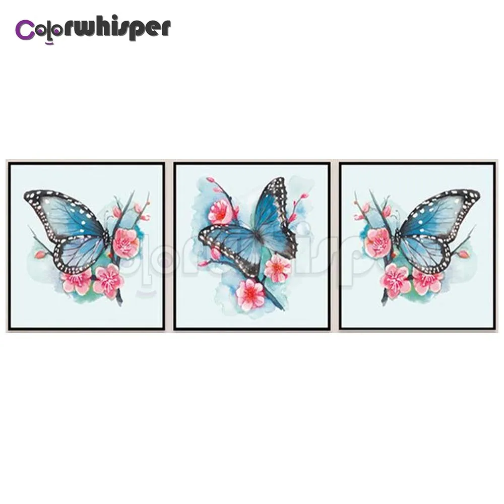 

3 шт. Алмазная картина полностью квадратная/круглая дрель бабочка 5D Daimond вышивка крестиком Мозаика Картина Настенная живопись Z423