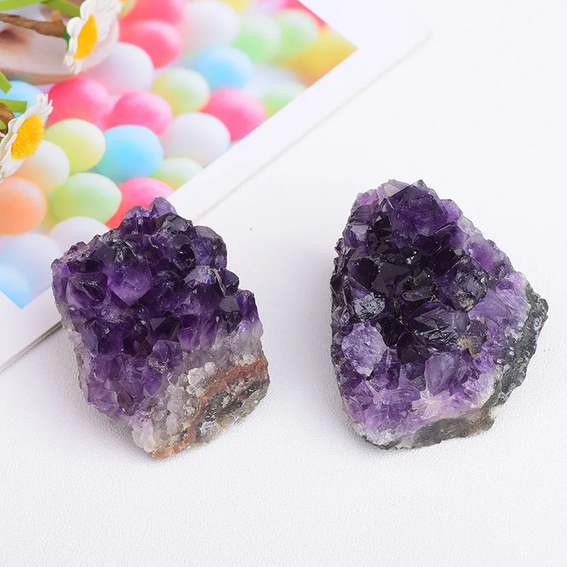 Натуральный Аметист Кристальный кварц кластера сырые кристаллы Исцеление