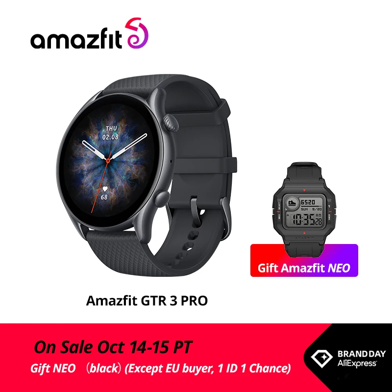 Смарт-часы Amazfit GTR 3 Pro GTR3 Pro, часы с AMOLED дисплеем, 12 дней без подзарядки, для Android, [Launch on 14]