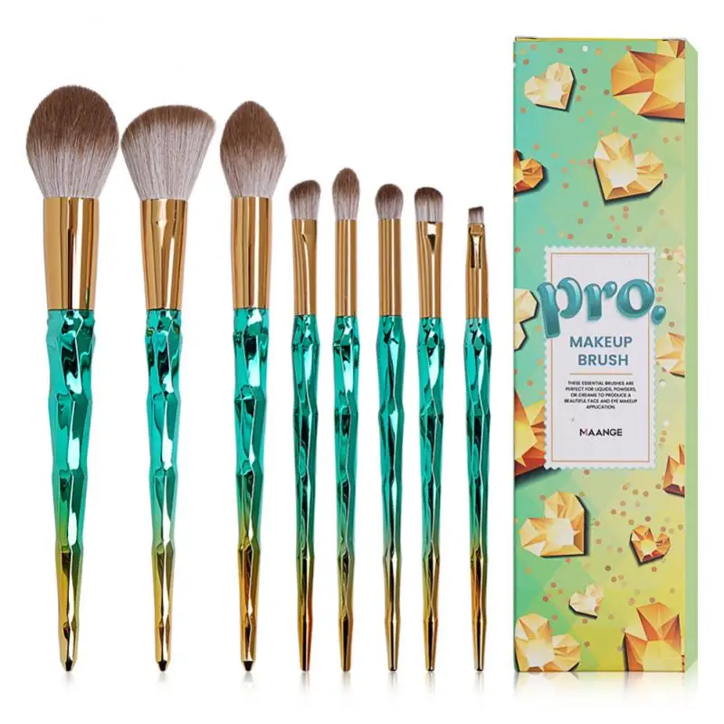 

8PC Makeup Brushes Set Diamond Brush Set Powder EyeShadow Blending Eyeliner Eyelash Eyebrow Make Up Beauty Cosmestic Brushes
