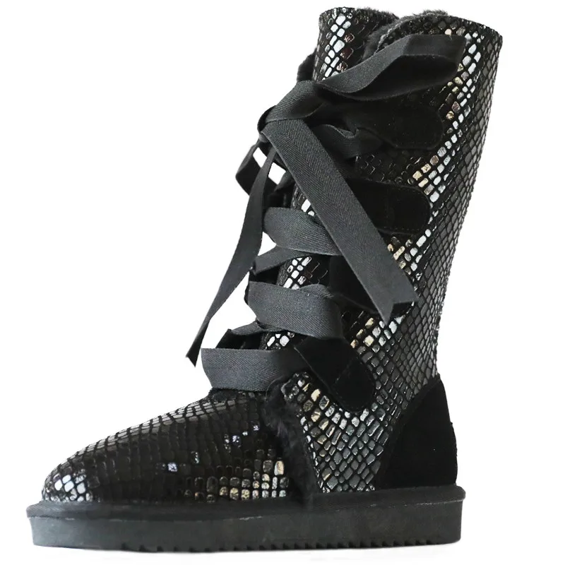 Водонепроницаемые высокие ботинки на шнуровке 2020 женские зимние женская обувь