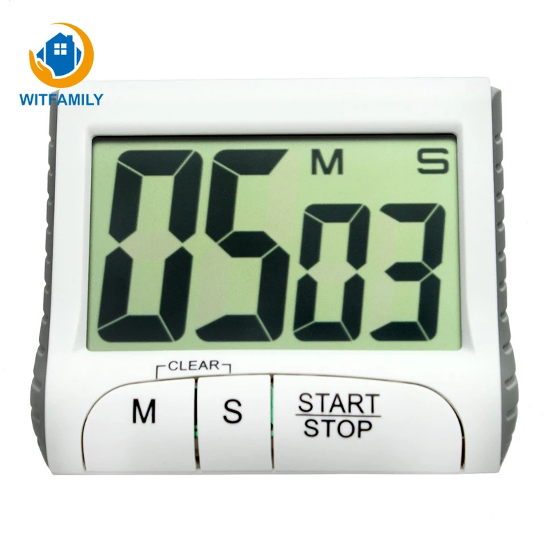 Кухонный таймер обратного отсчета магнитный холодильник большой цифровой ЖК
