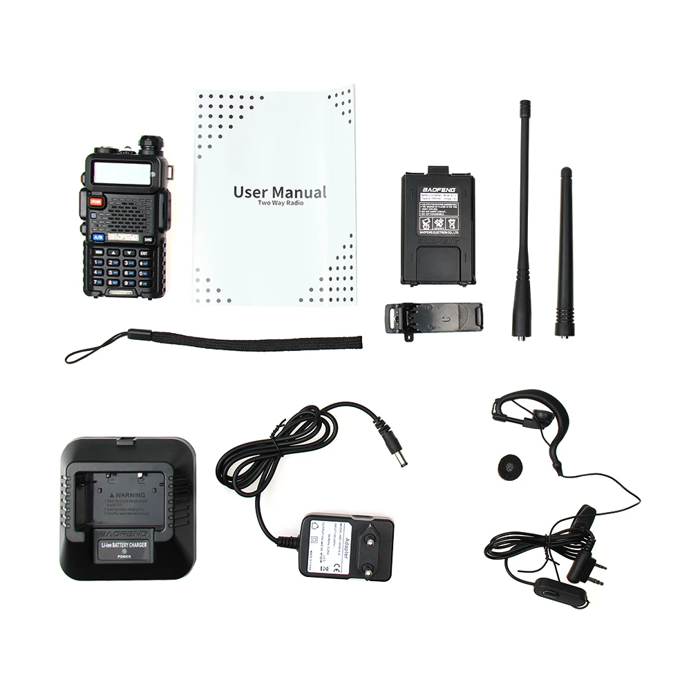 Трехдиапазонная рация BAOFENG UV-5R III 5 Вт 1800 мАч двусторонняя радиостанция дальнего