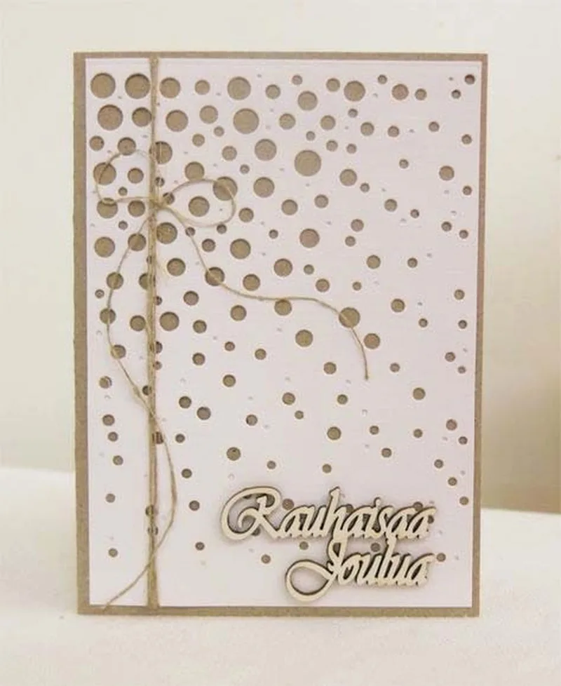 Штампы для скрапбукинга пустотелая рамка в горошек фон резки металла трафарет