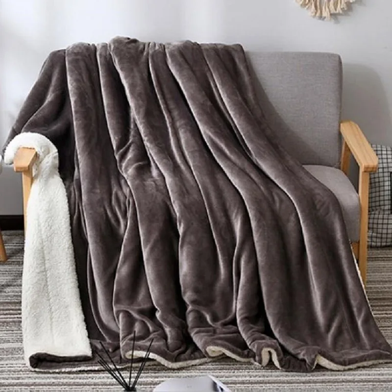 Плюшевое Флисовое одеяло в полоску супер мягкое фланелевое однотонное