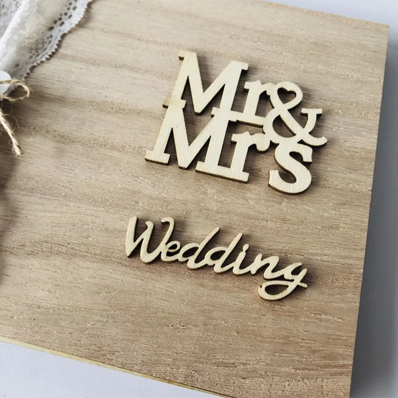 Новая деревянная Персонализированная Свадебная Гостевая книга Альтернативная