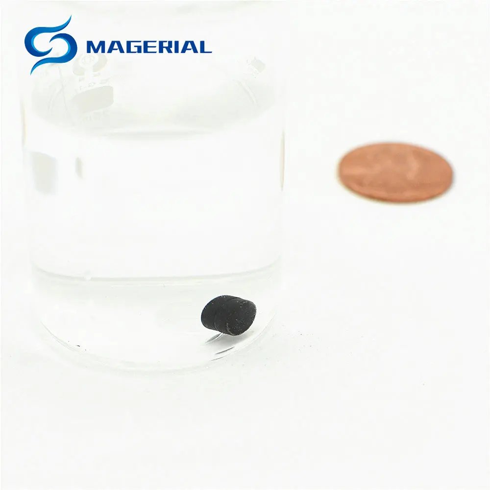 Полимерный магнит из эпоксидной смолы черный прочный круглый 5x3 мм