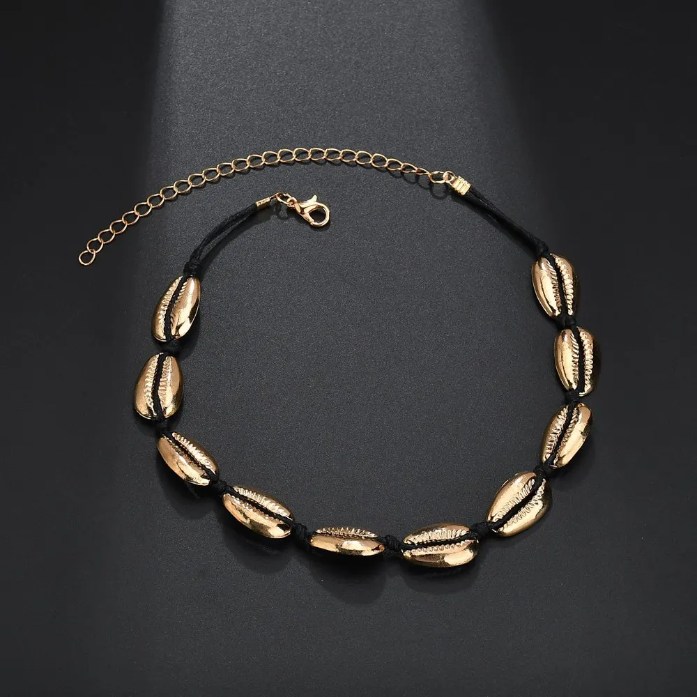 Ожерелье с раковинами чокер для женщин белый Конч девочек винтажный