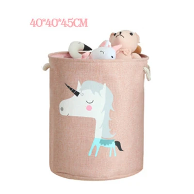 E Новая Большая складная корзина для белья с крышкой корзина для хранения игрушек корзина для игрушки для детей собак органайзер для одежды милое животное ведро для белья - Цвет: E