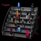 Акриловая прозрачная 2-7 слойная коробка для хранения масла, органайзер для лака для ногтей, косметика для маникюра, подставка-держатель для украшений